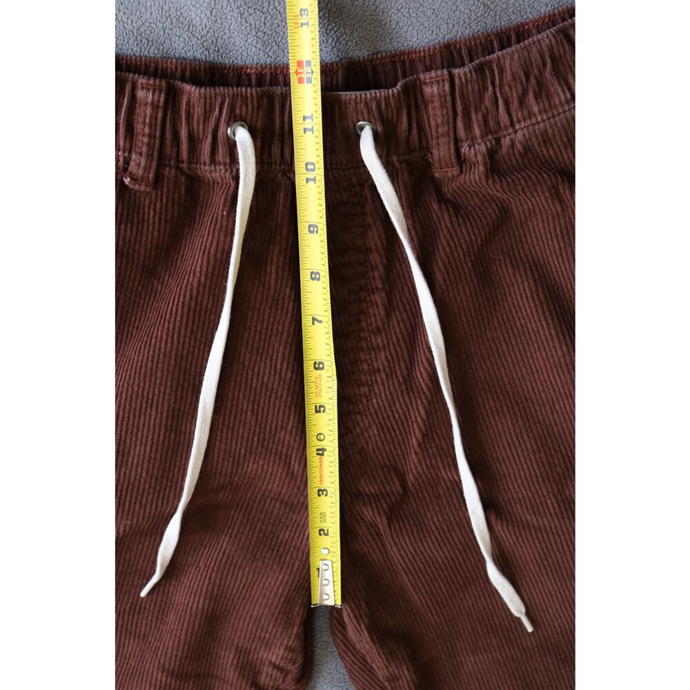PACSUN Mens Medium Cargo Pants Brown Corduroy Loose Straight 7 pockets Boho - Picture 8 of 11